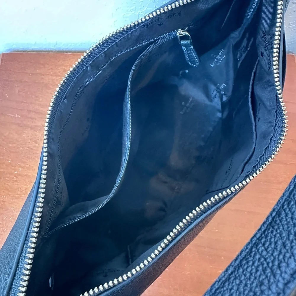 Kate Spade New York Women's Black Pebbled Leather Shoulder Bag
